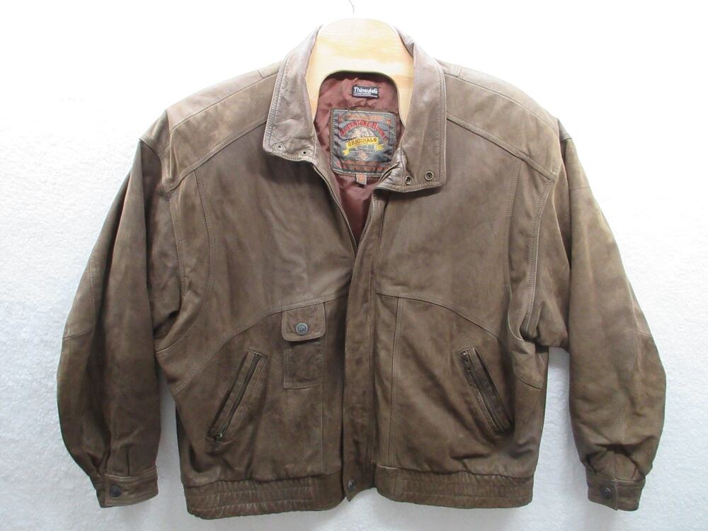 Adventure Bound Wilsons Vintage Bomber Leather Jacket Thinsulate Thermal Size 2X